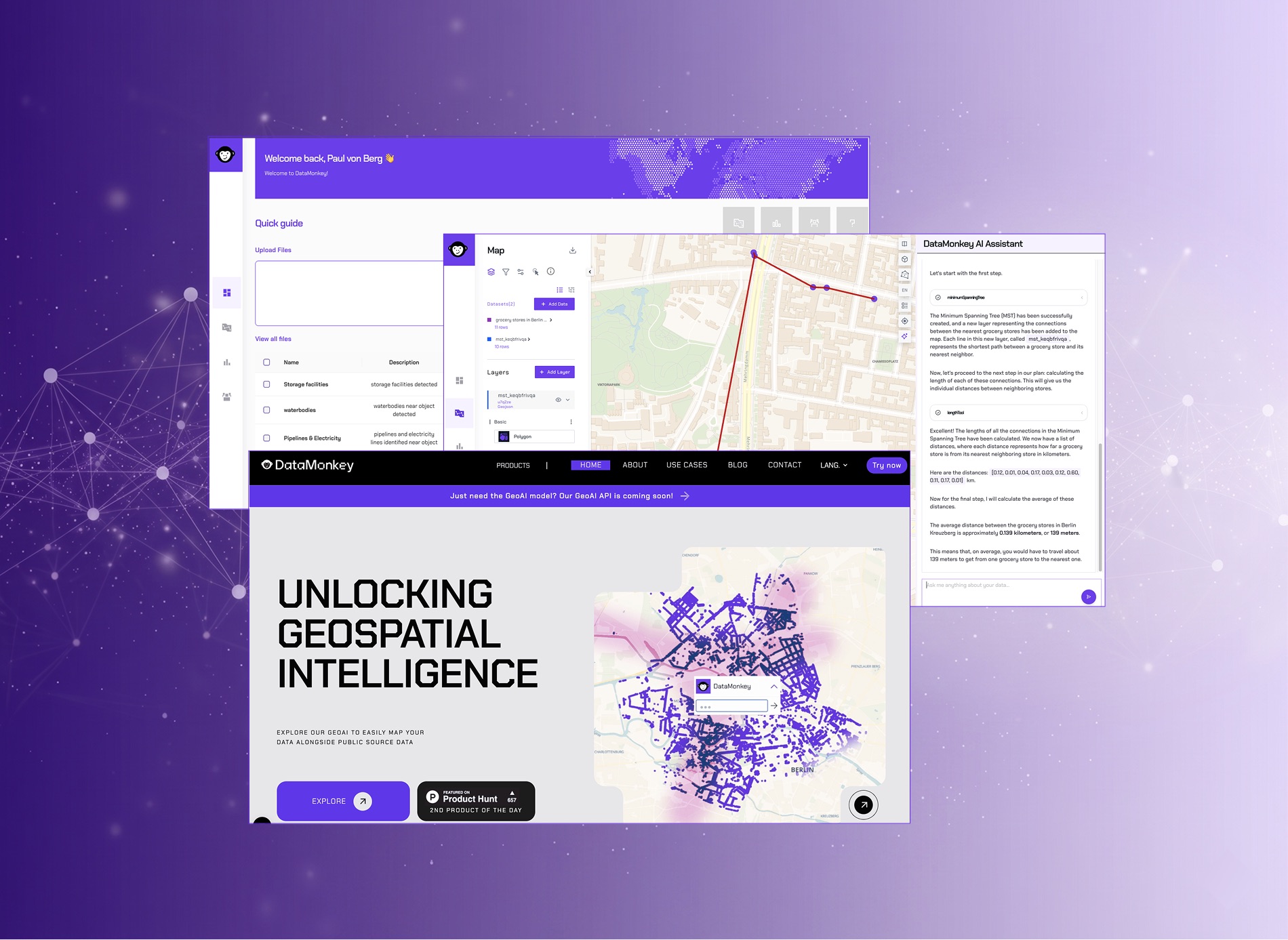 KI-Agent für Geodatenanalyse – Visualisierung der Datensuchmaschine