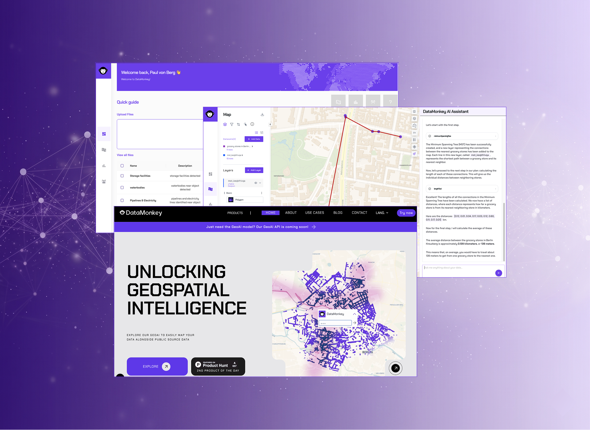 KI-Agent für Geodatenanalyse – Visualisierung der Datensuchmaschine